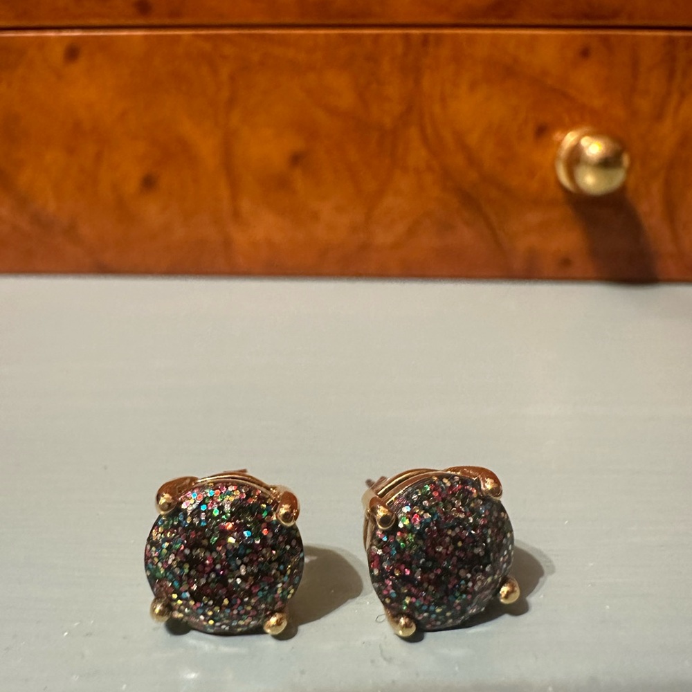 Kate Spade Multicolor Glitter Stud Earrings